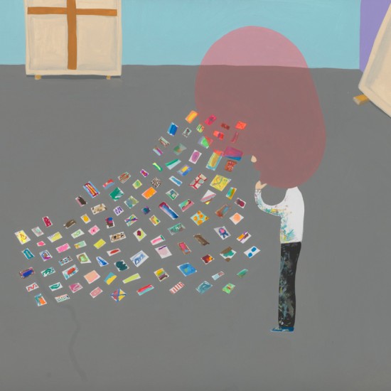 (detail), 2009, acrylic gouache on paper by Peter McDonald (b.1973)