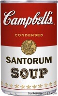 First Contest Winner
Jack Shamama is the winner of our first contest with his unconventional “Santorum Soup” submission. That means he won $100 just for photoshopping the word “SANTORUM” onto a picture of a soup can. Maybe it was the element of...