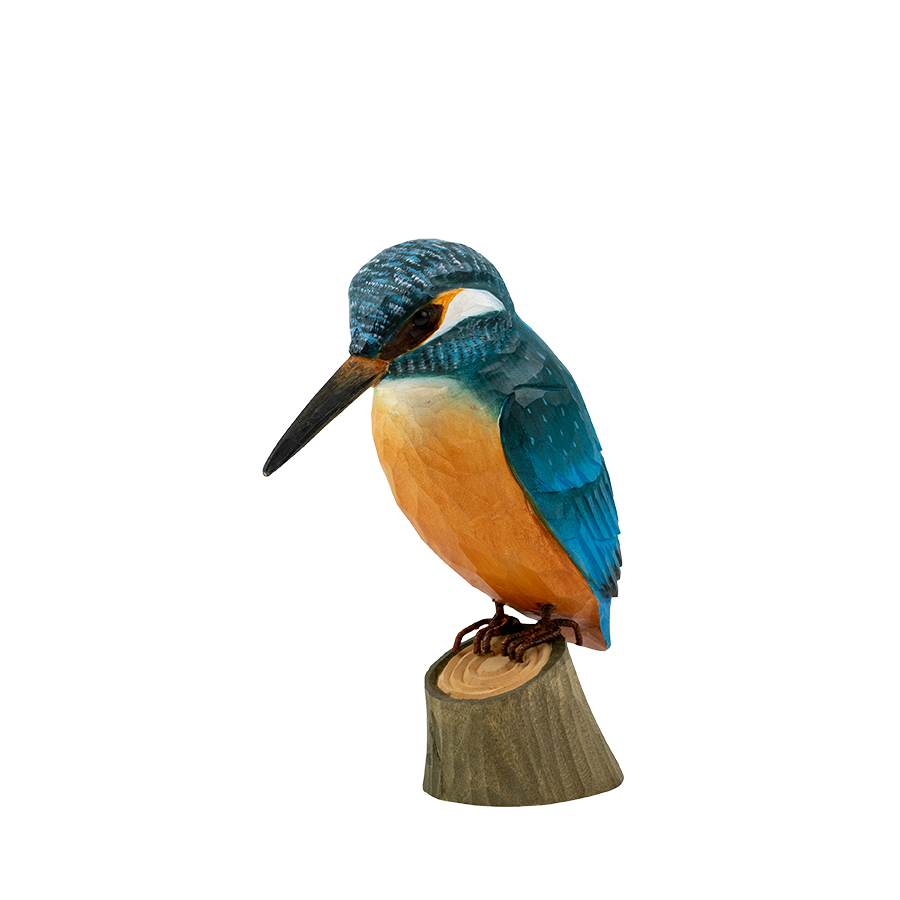 Decobird Eisvogel Lindenholz, handgeschnitzt