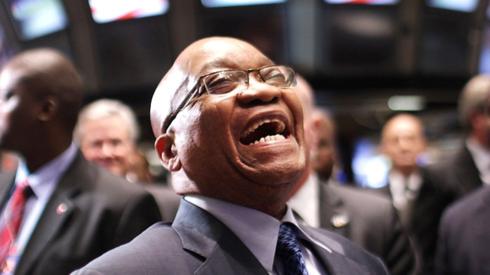 Jacob Zuma, laughing