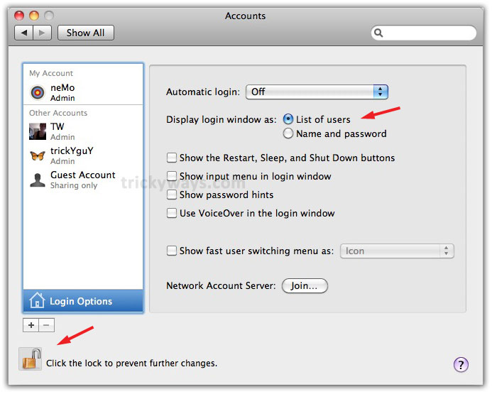 user accounts user accounts